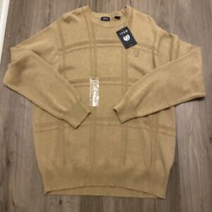 IZOD Knit Sweater Mens XL Beige Long Sleeve‎ New